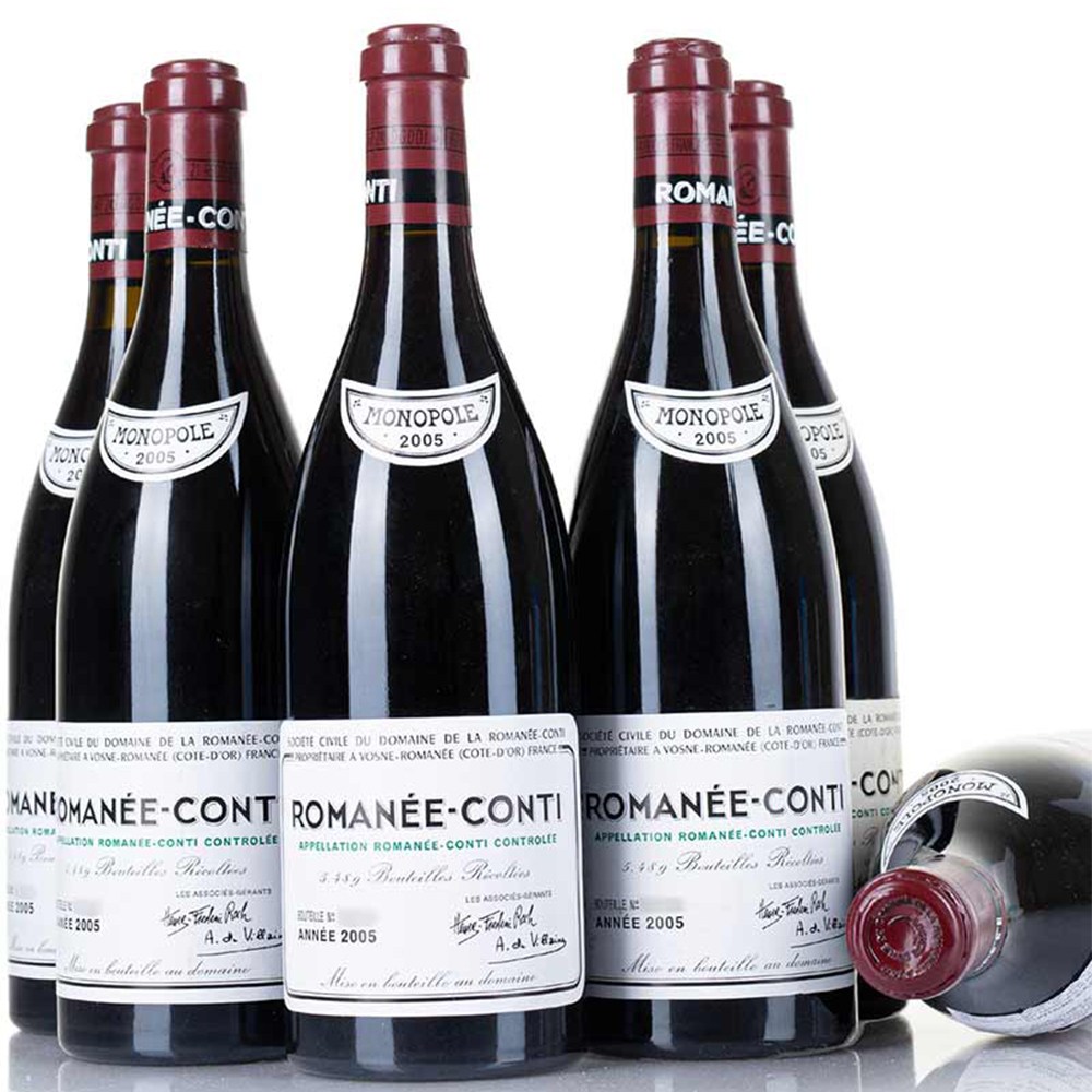 Lot 316: 6 bottles 2005 DRC Romanee Conti